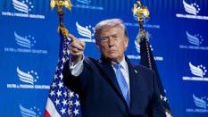 Prezydent USA Donald Trump  podczas konferencji Koalicji Wiara i Wolność 2026 w hotelu Washington Hi