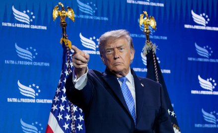 Prezydent USA Donald Trump  podczas konferencji Koalicji Wiara i Wolność 2026 w hotelu Washington Hi