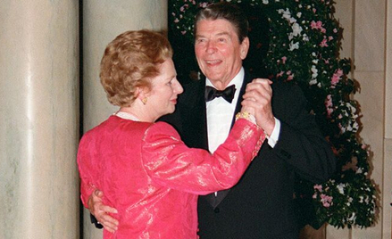 Margaret Thatcher i Ronald Reagan w Białym Domu, listopad 1988 r.