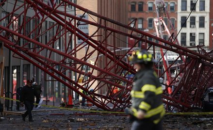 Nowy Jork: Przewrócił się dźwig, zginęła jedna osoba