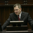 Krzysztof Lisek podczas wystąpienia w Sejmie