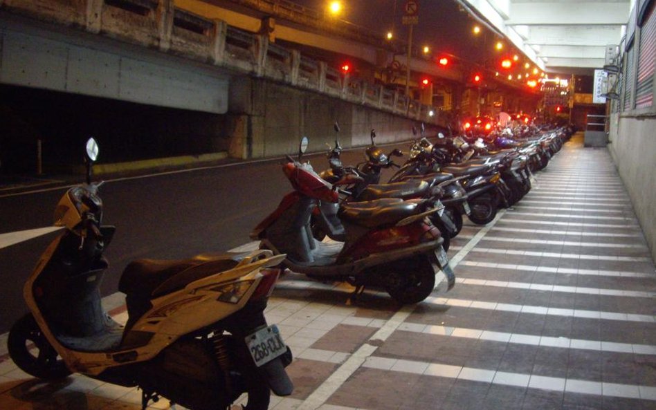 Na Tajwanie jest największe na świecie nasycenie skuterami. Jest ich tam prawie 15 mln na 23 mln mie