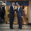 Barack Obama i premier Japonii Shinzo Abe. Tuż przed wizytą Obama zapewnił, że dla USA wyspy Senkaku