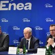 Mikołaj Franzkowiak, wiceprezes Enei, Krzysztof Tchórzewski, minister energii i Mirosław Kowalik, pr