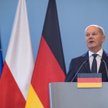 Kanclerz Niemiec Olaf Scholz podczas wspólnej premierem Donadem Tuskiem konferencji prasowej w siedz