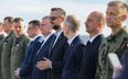 Władysław Kosiniak-Kamysz w czasie ceremonii powitania myśliwców F-35 w Polsce