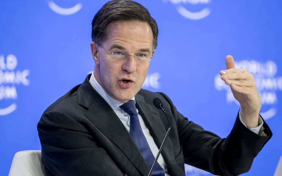 Szef NATO Mark Rutte na Światowym Forum Ekonomicznym w Davos