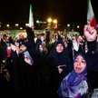Uczestniczki antyamerykańskiego wiecu w Teheranie