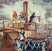 Rewolucja Francuska. Egzekucja Ludwika XVI, miedzioryt grawerowany przez Georga Heinricha Sievekinga