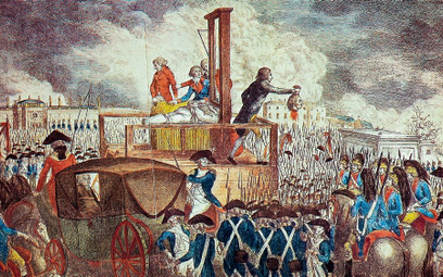 Rewolucja Francuska. Egzekucja Ludwika XVI, miedzioryt grawerowany przez Georga Heinricha Sievekinga