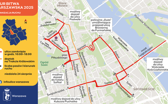 Mapa organizacji ruchu podczas trwania imprezy