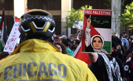 Chicago, propalestyński protest przed konsulatem Izraela
