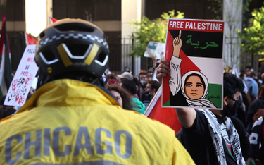 Chicago, propalestyński protest przed konsulatem Izraela