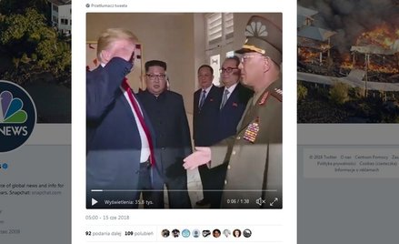 Trump zasalutował generałowi z Korei Płn.