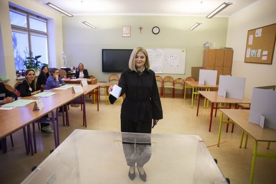 Monika Piątkowska oddała głos w wyborach w Krakowie