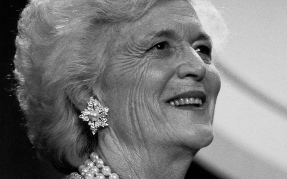 Barbara Bush - amerykańska pierwsza dama, żona 41. prezydenta Stanów Zjednoczonych George’a H.W. Bus