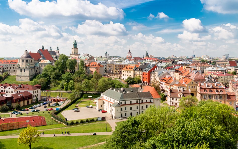 Panorama lubelskiej starówki.