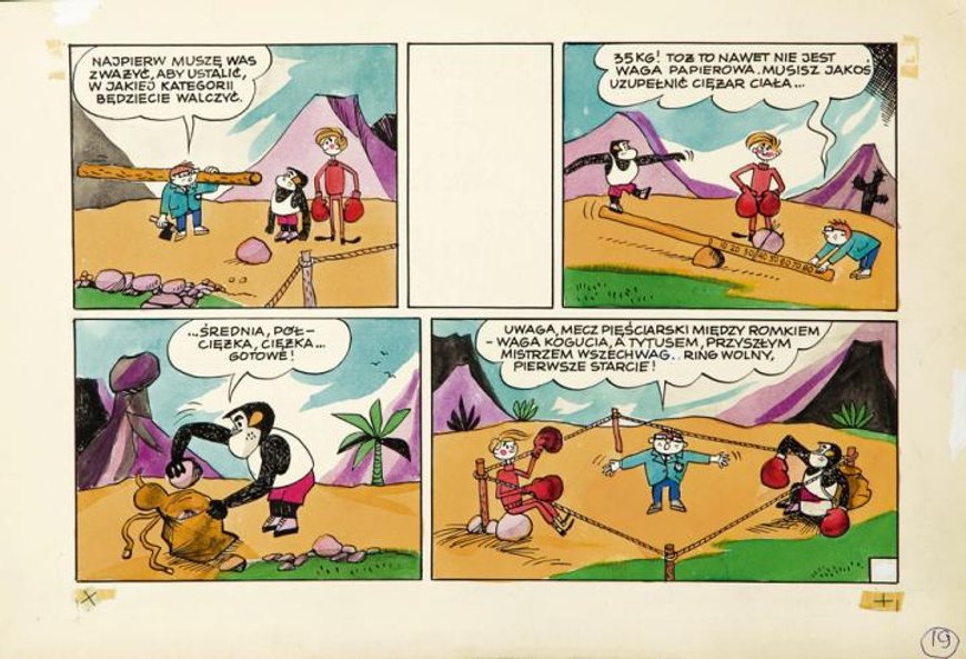 Plansza z Tytusem ma wycenę szacunkową 15-25 tys. zł.