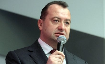 Henryk Kania podczas debiutu obligacji ZPM HK na rynku Catalyst warszawskiej GPW w styczniu 2012 rok