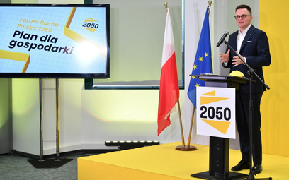 Lider Ruchu Polska 2050 Szymon Hołownia bierze udział w Forum Ruchu Polska 2050