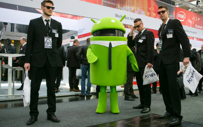 Maskotka Androida na targach Cebit w Hannowerze. Rosjanie prędko się od niego nie uwolnią.