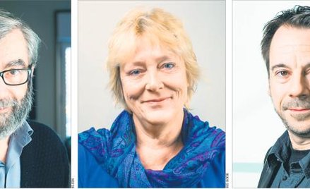 (od lewej) hiszpański powieściopisarz Antonio Mu?oz Molina, holenderska reporterka Linda Polman i fr