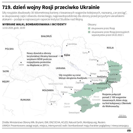 Tak wyglądała sytuacja na froncie w 719. dniu wojny