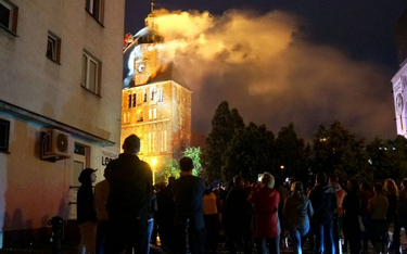 Pożar katedry w Gorzowie Wlkp.