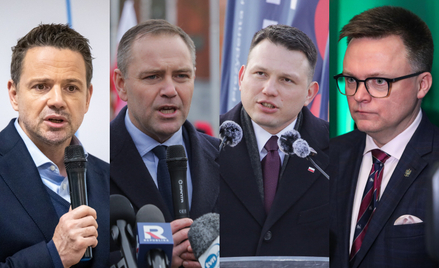 Rafał Trzaskowski, Karol Nawrocki, Sławomir Mentzen i Szymon Hołownia
