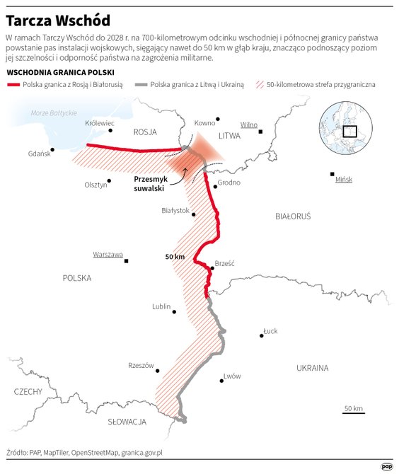 Granica Polski z Rosją i Białorusią