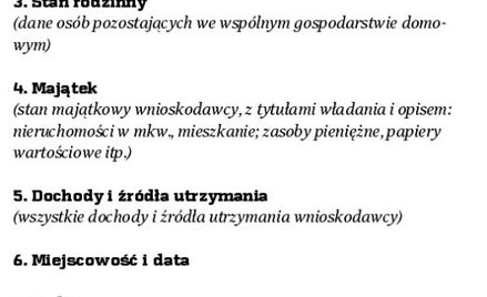 OŚWIADCZENIE O STANIE RODZINNYM, MAJĄTKU, DOCHODACH I ŹRÓDŁACH UTRZYMANIA (wzór)