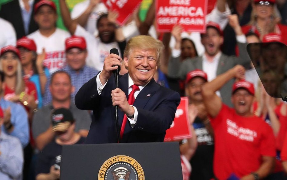 Prezydent USA Donald Trump na czerwcowym wiecu rozpoczął oficjalnie kampanię o reelekcję