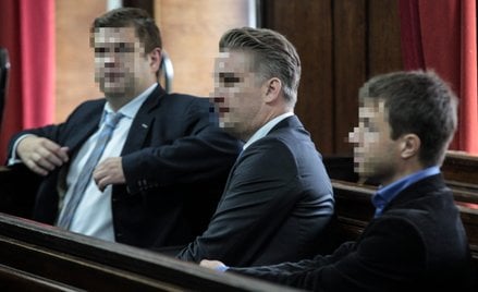 Członkowie zarządu WGI w czasie pierwszego procesu w 2013 r. Od prawej: oskarżeni Andrzej S., Maciej