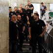 Przedstawiciele górniczych związków zawodowych w siedzibie PGG w Katowicach