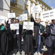 Protest adwokatów w Warszawie.