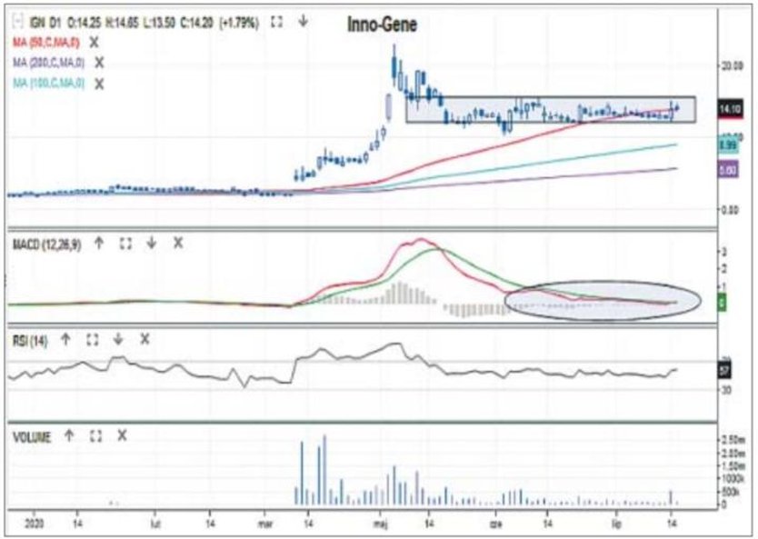 Po kwietniowo-majowej euforii na Inno-Gene i zwyżce kursu do 20 zł przyszło uspokojenie emocji. Od d