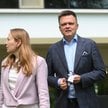 Minister funduszy i polityki regionalnej Katarzyna Pełczyńska-Nałęcz i lider Polski 2050, marszałek 