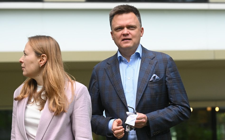 Minister funduszy i polityki regionalnej Katarzyna Pełczyńska-Nałęcz i lider Polski 2050, marszałek 