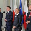 Wlodzimierz Czarzasty, Szymon Hołownia, Donald Tusk i Władysław Kosiniak-Kamysz