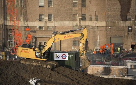 Battersea Power Station - budowa stacji metra
