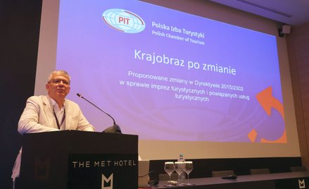 Prezes Polskiej Izby Turystyki zatytułował swoje wystąpienie „Krajobraz po zmianie". Omówił w nim na