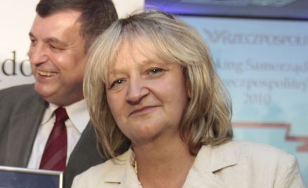 Barbara Dziwisz w 2010 roku, na rozdaniu nagród w Rankingu Gmin "Rzeczpospolitej".
