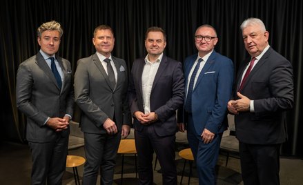 Uczestnicy debaty o realiach i przyszłości polskiego eksportu i ekspansji (od lewej): Aleksander Sie