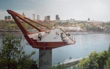 Kładka pieszo-rowerowa miała łączyć ul. Krakowskie Przedmieśie z ul. Targową