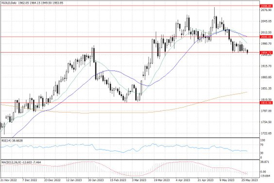 Notowania złota – dane dzienne