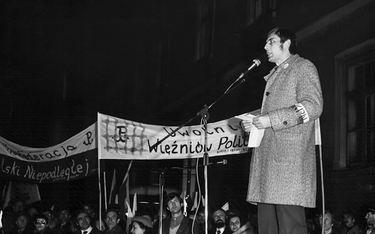 Jacek Jerz w trakcie uroczystości 11 listopada 1981 r. w Radomiu.