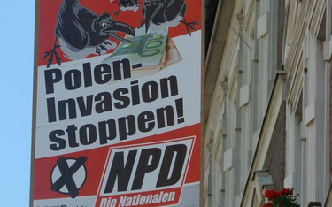 Plakaty NPD na ulicach Görlitz (aut. zdjęcia - Waldemar Gruna)