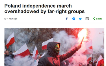 BBC: W Warszawie transparenty partii skrajnie prawicowych