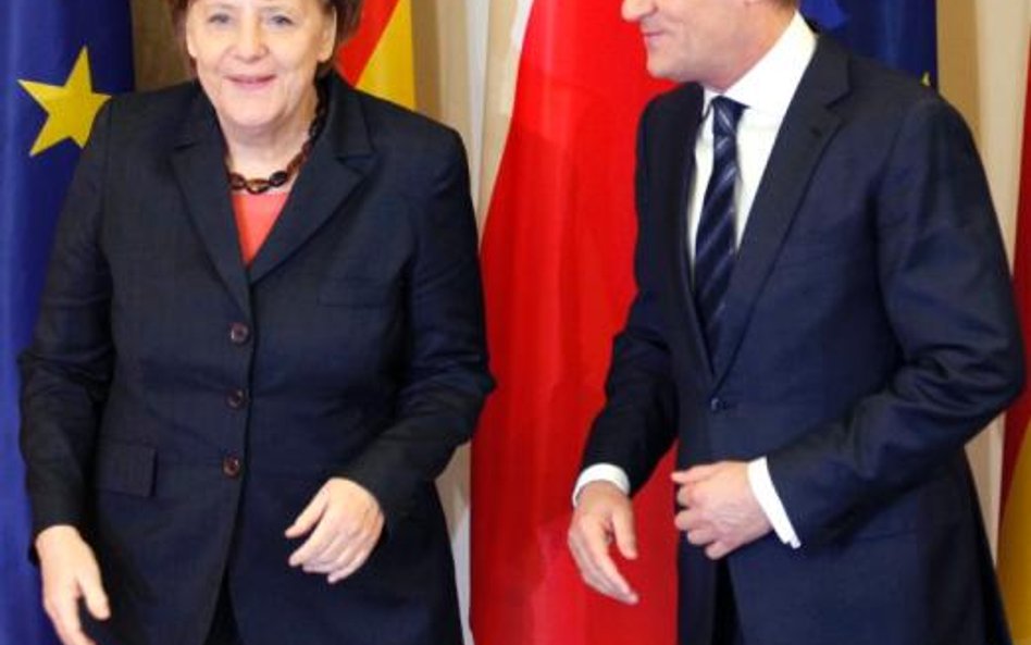 Angela Merkel i Donald Tusk w czasie konsultacji w Warszawie