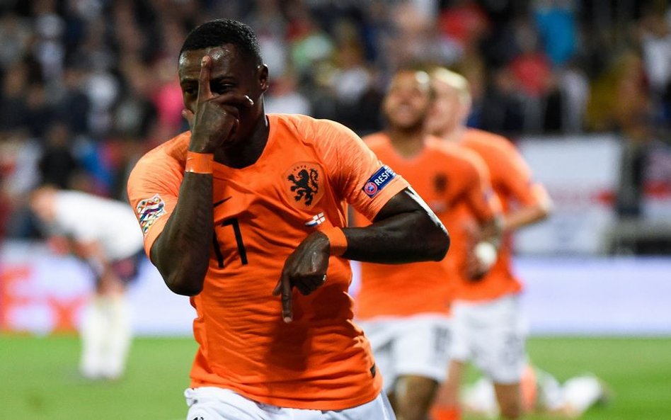 Quincy Promes, strzelec bramki na 3:1 dla Holendrów